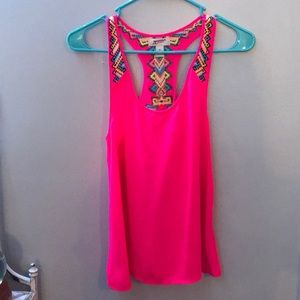 Hot pink tank top